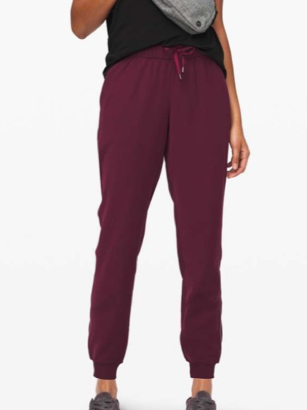 Lululemon On The Fly Jogger Women's Drawstring Pants Dark Adobe Maroon Size 8